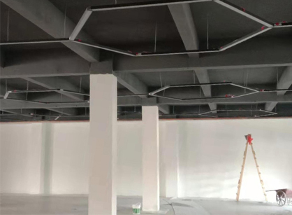 巡工地日志，，，广州宇跃传媒办公室装修项目举行中