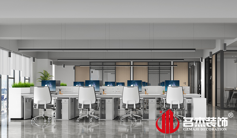 开放办公区装修设计效果